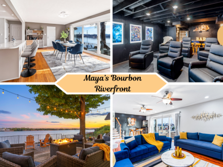 Welcome to Maya's Bourbon Riverfront! Prime location & river view makes it a perfect getaway!