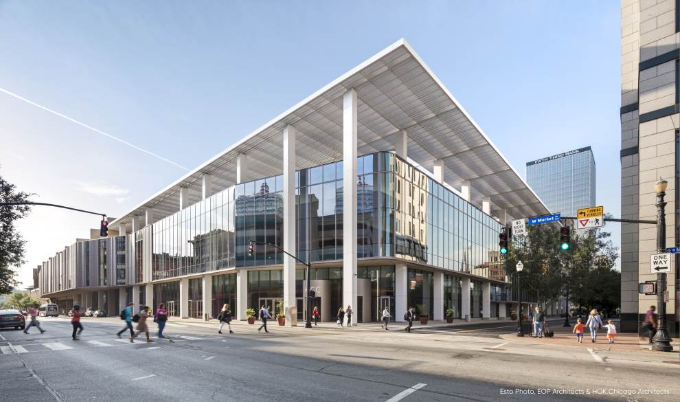 What’s Ahead for Louisville’s Tourism Economy Exterior of the Kentucky International Convention Center