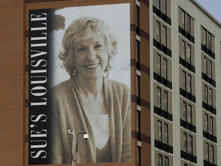 Hometown Hero mural of Sue Grafton a famous Louisville author